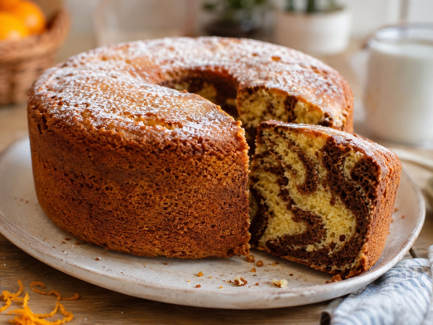 Orange Chocolate Marble Cake