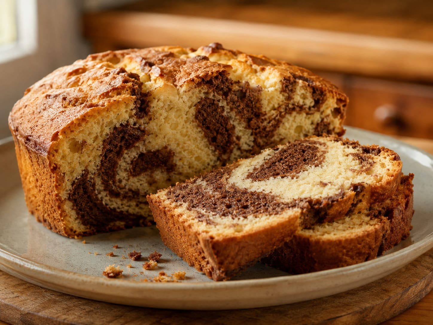 Family-Size Marble Cake