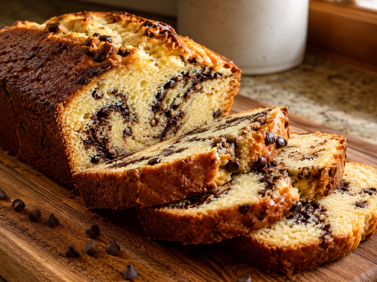 Chocolate Chip Swirl Pound Cake