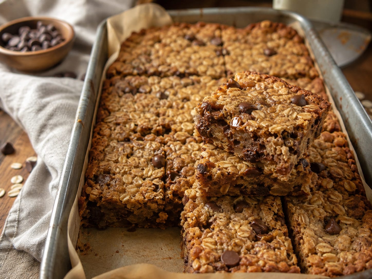 One-Pan Oatmeal Chocolate Chip Squares
