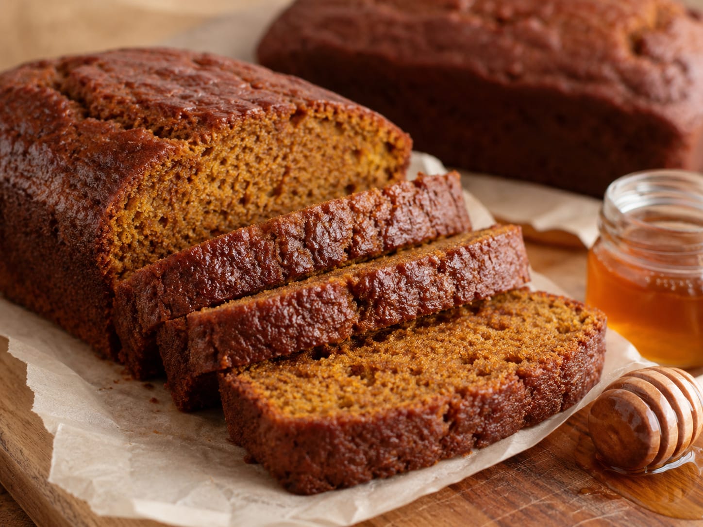 Golden Honey Loaf Cake