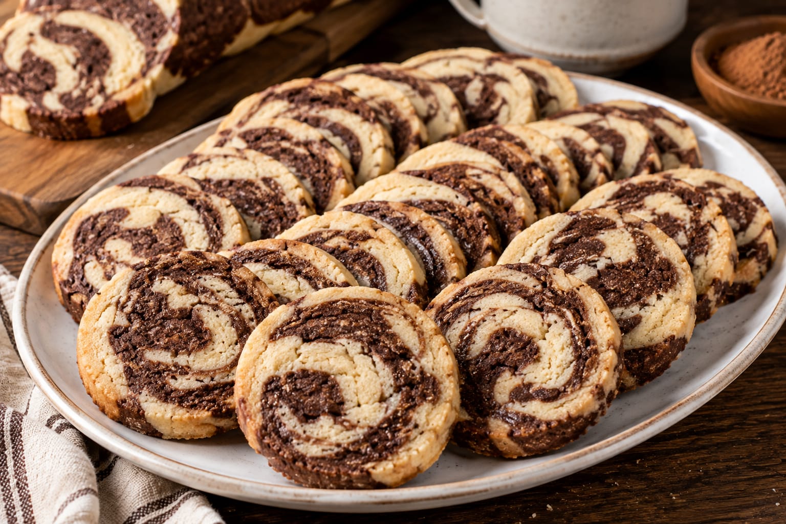 Chocolate Marble Slice-and-Bake Cookies