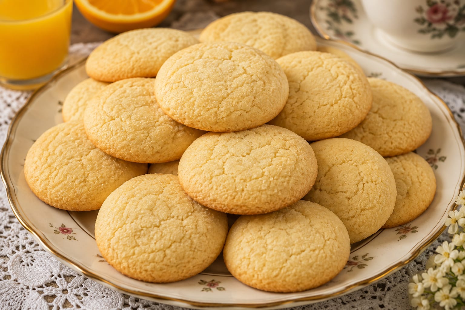 Soft Vanilla-Orange Tea Cookies