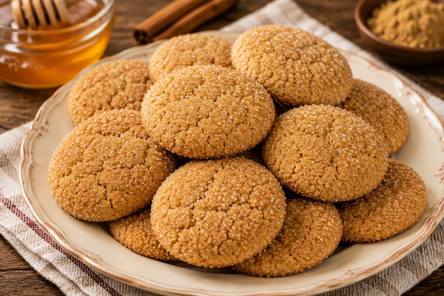 Soft Spiced Honey Sugar Cookies