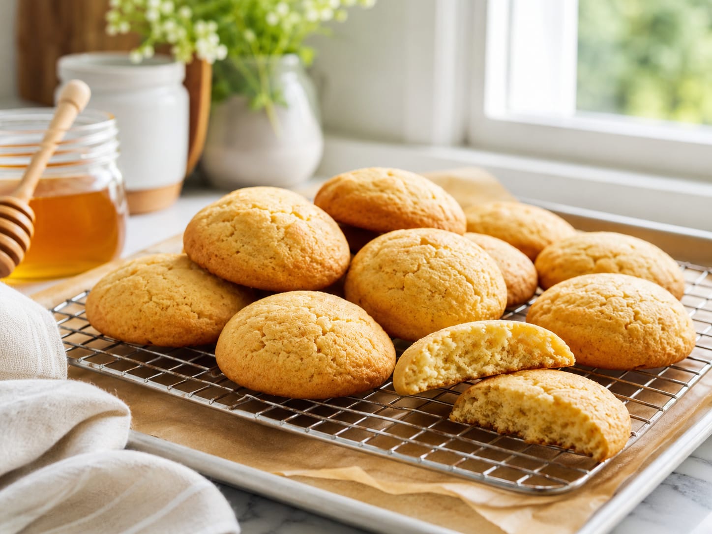 Soft Golden Honey Cookies