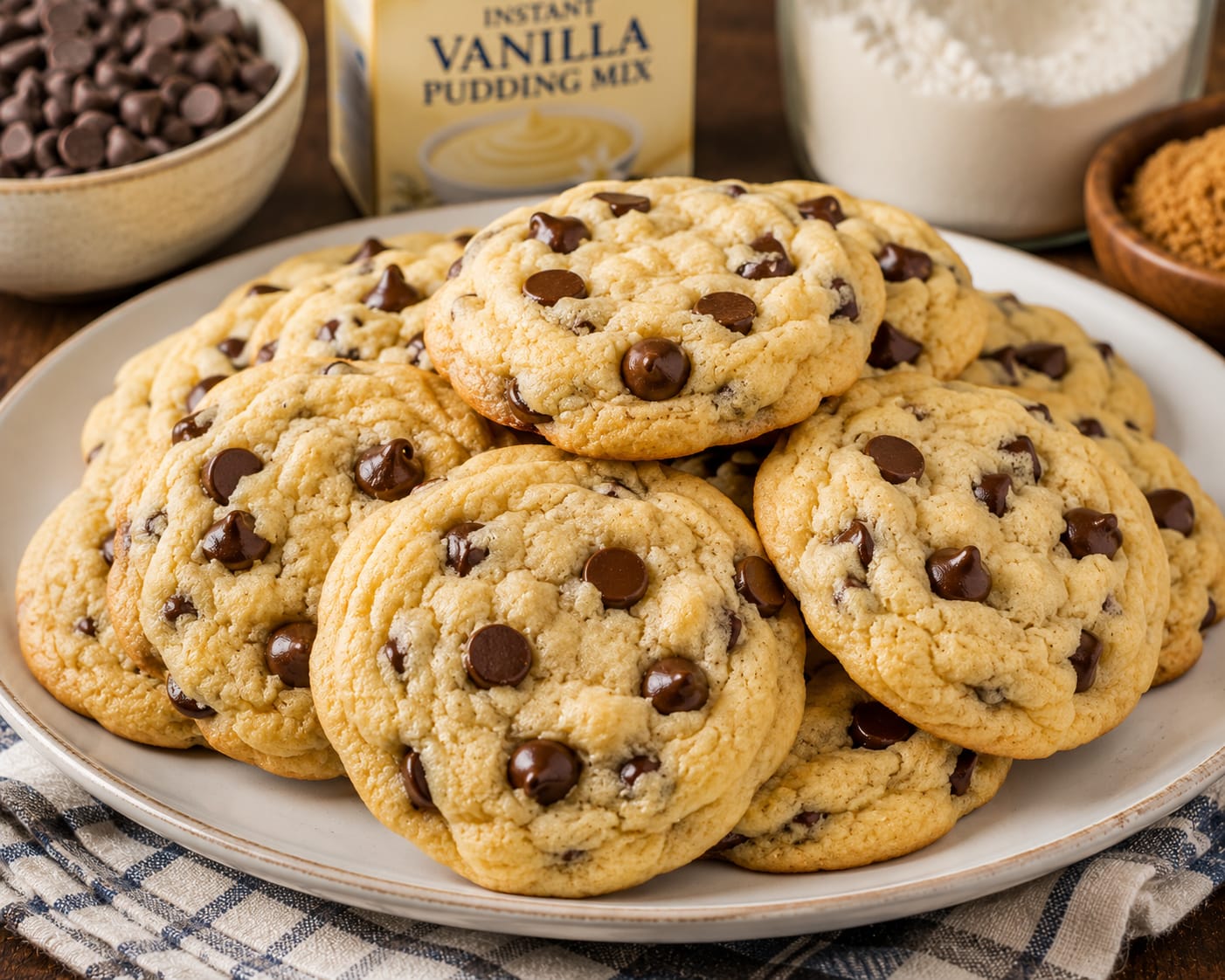 Soft-Baked Vanilla Pudding Chocolate Chip Cookies