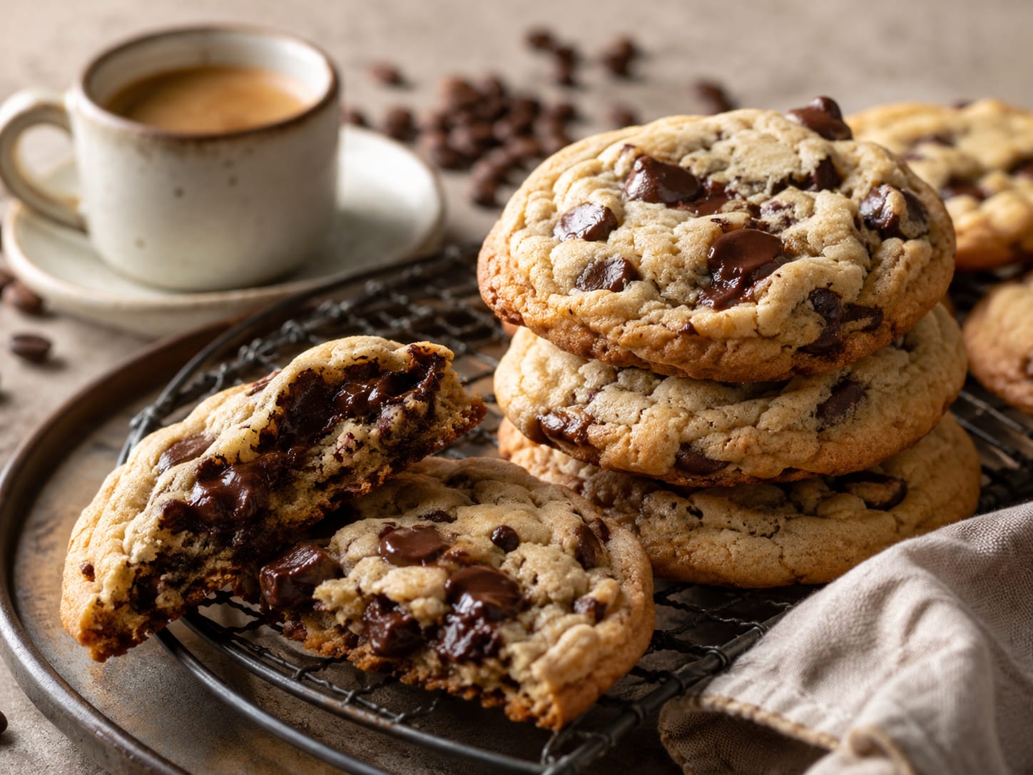 Coffee-Kissed Chocolate Chip Cookies