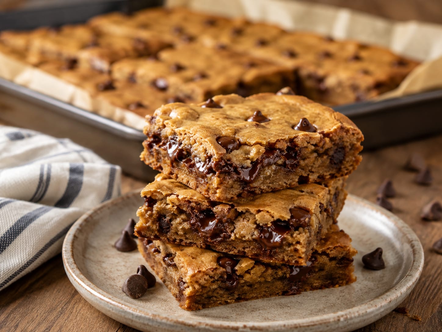 Chewy Chocolate Chip Blondies