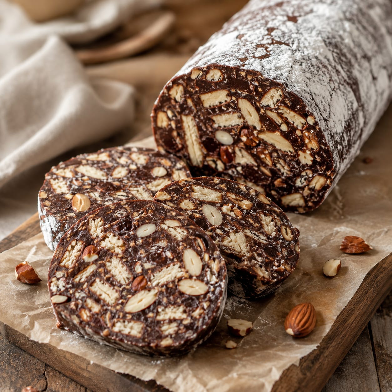 No-Bake Chocolate Biscuit Salami