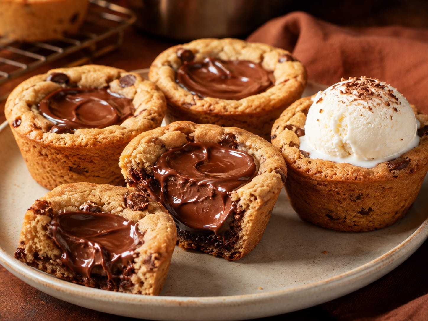 Chocolate-Filled Cookie Cups