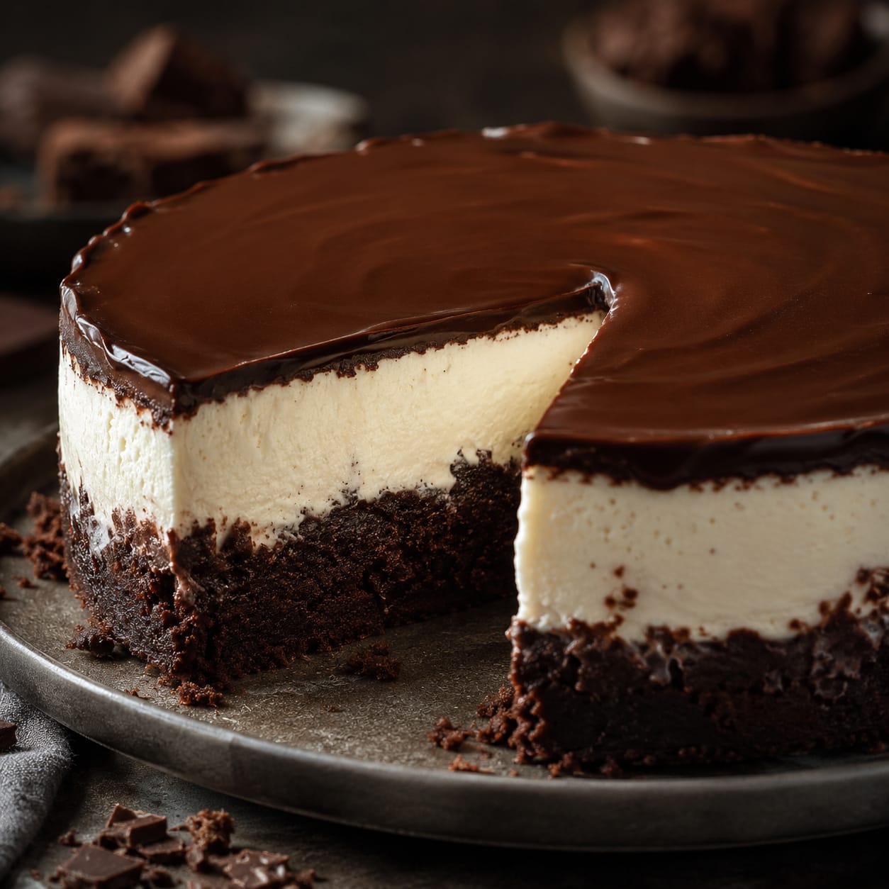 Fudge Brownie Ice Cream Cake