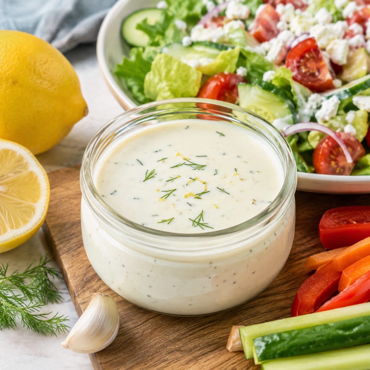 Creamy Lemon-Garlic Dressing