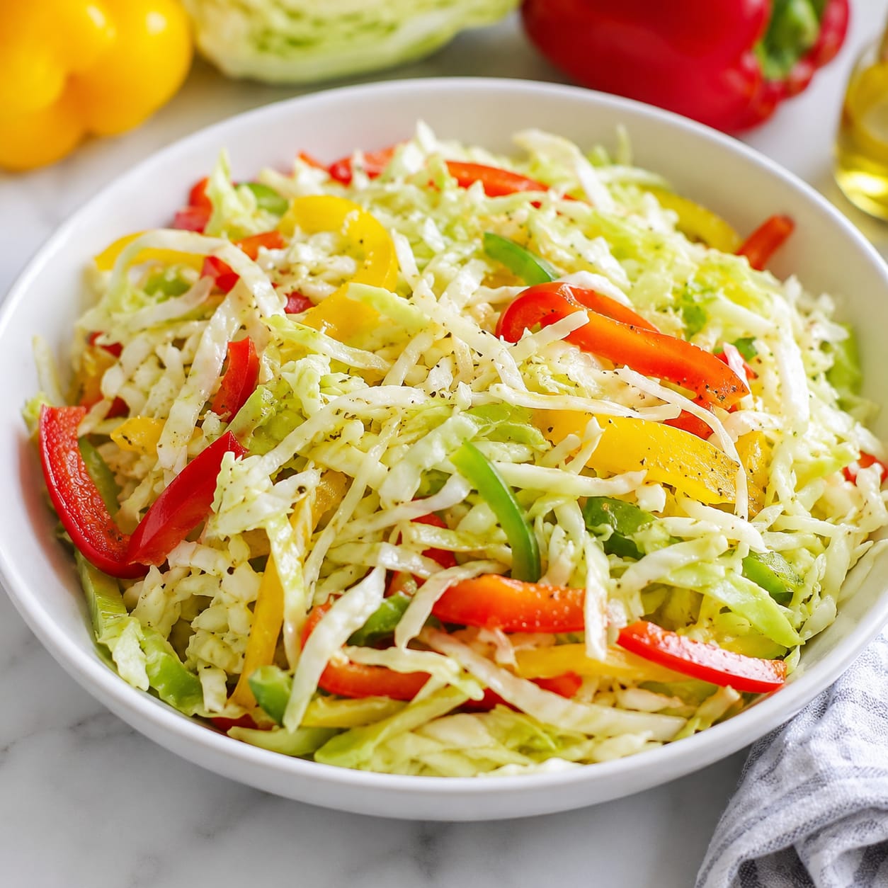 Sweet & Sour Pepper Cabbage Salad