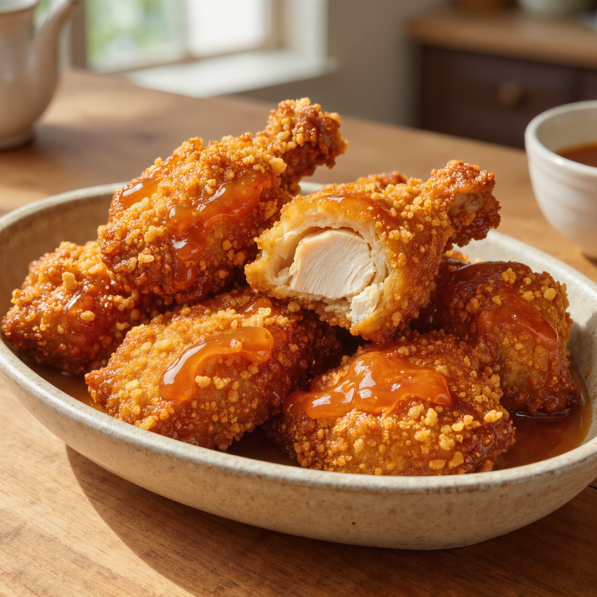 No-Fry Hot Chicken Poppers